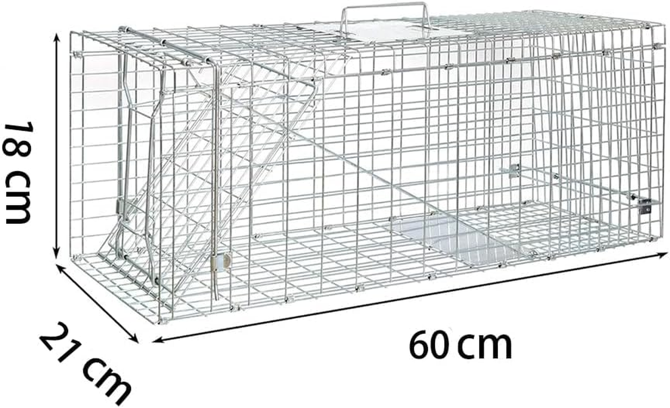 Animal Trap Cage,Outdoor Rescue Cat Carrier,Heavy Duty Squirrel Trap,No-Kill Trapping Kit,Small Animals Cages,For Stray Cats, Rabbits, Raccoons, Skunks image number 5