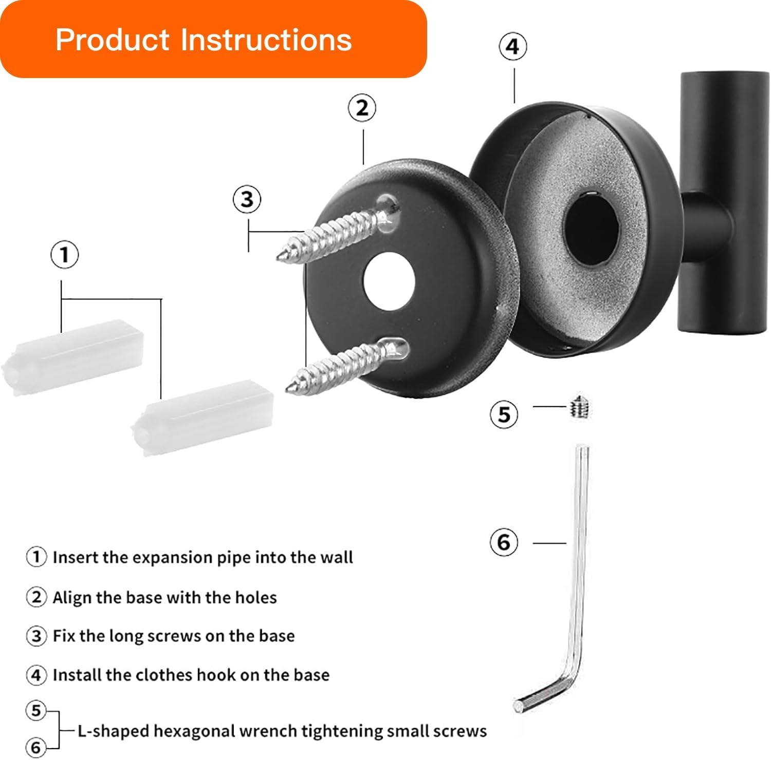 Hand Towel Holder, Towel Ring - Thicken SUS 304 Stainless Steel Hand Towel Holder for Bathroom Wall，33 Cm (1, Matte Black) - 1, Matte Black image number 6