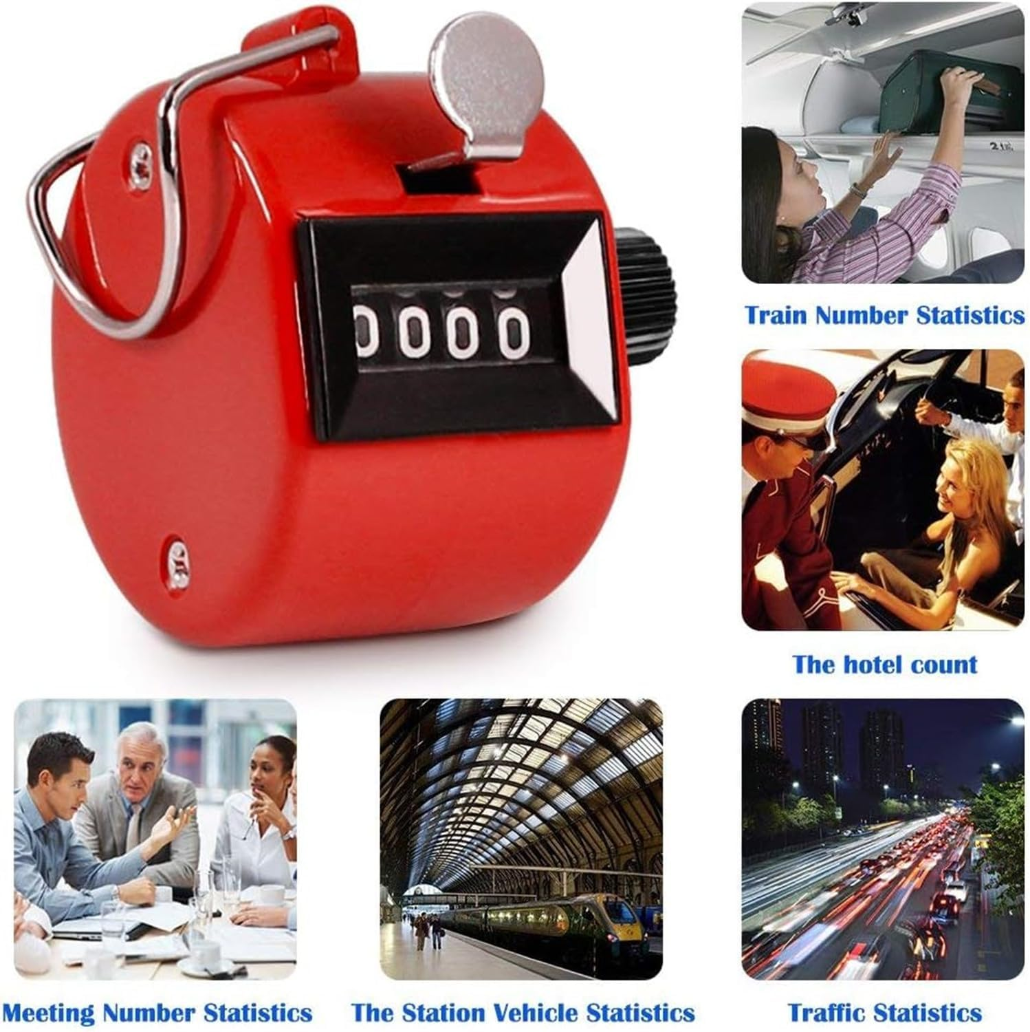 Coehaopike Clicker Counter Handheld,Tally Counter 4 Digital, Hand Counter Clicker for Counting,Mechanical Manual Pitch Counter for Stitch, Knitting Row, Crochet Stitch, Umpire,Golf Stroke, Score (4) image number 4