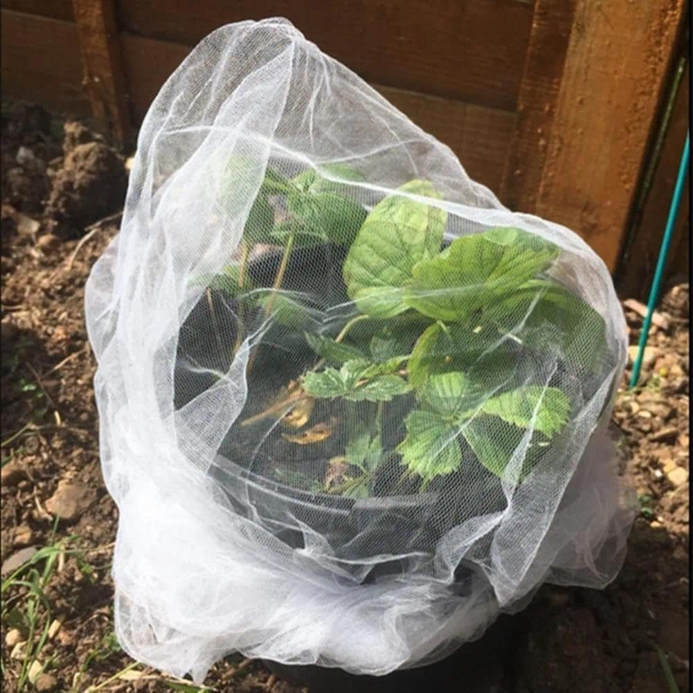 Mosquito Net Cloth Fabric, DIY Insect Pest Barrier Mesh Nets for Porch/Outdoor/Bed/Wedding, White 60X120In image number 1