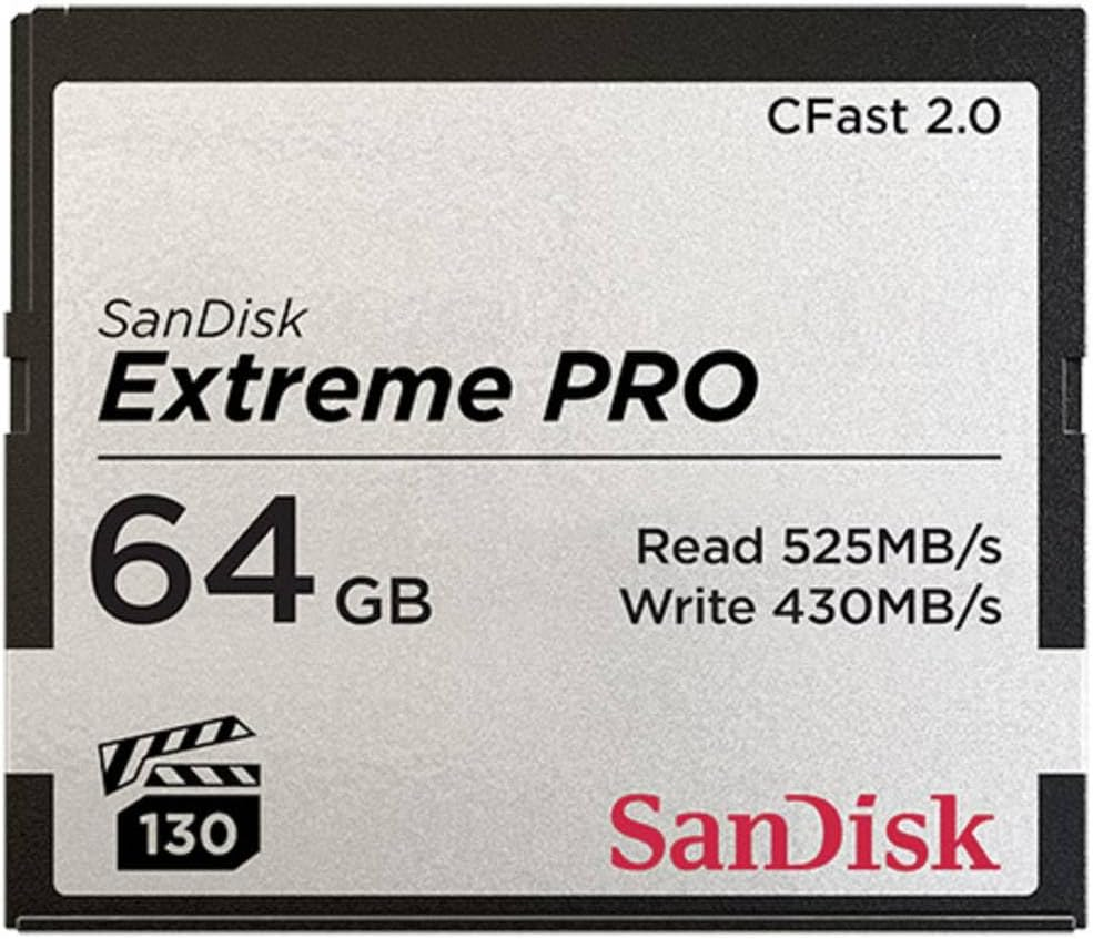 Sandisk Extreme Pro Cfast 2.0, CFSP 256GB, VPG130, 525Mb/S R, 450Mb/S W, 4X6, Lifetime Limited, Silver (SDCFSP-256G-G46D) image number 3