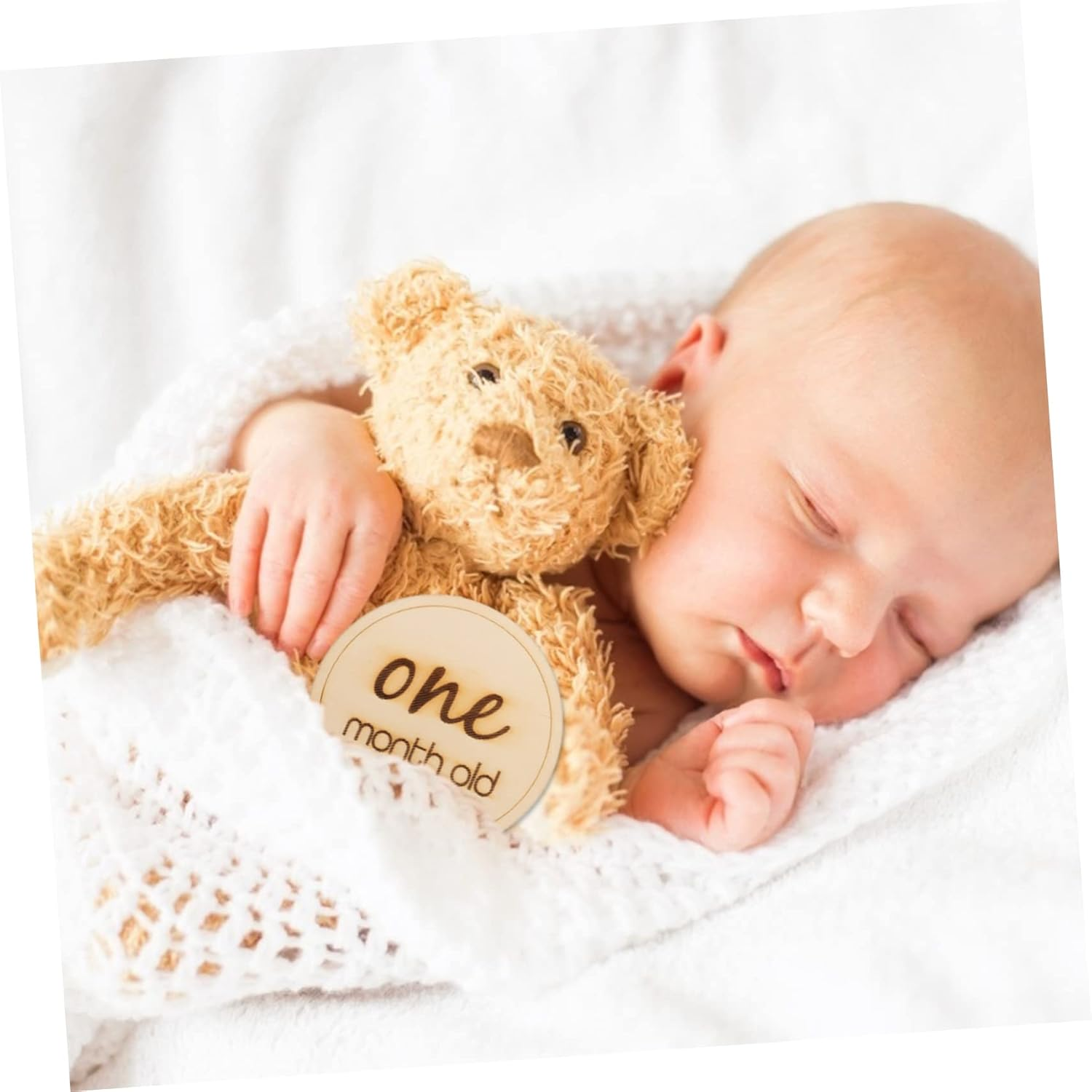 12Pcs Wooden Monthly Milestone Cards Natural Growth Recording Props for Newborn Photography for Tracking First Year image number 6