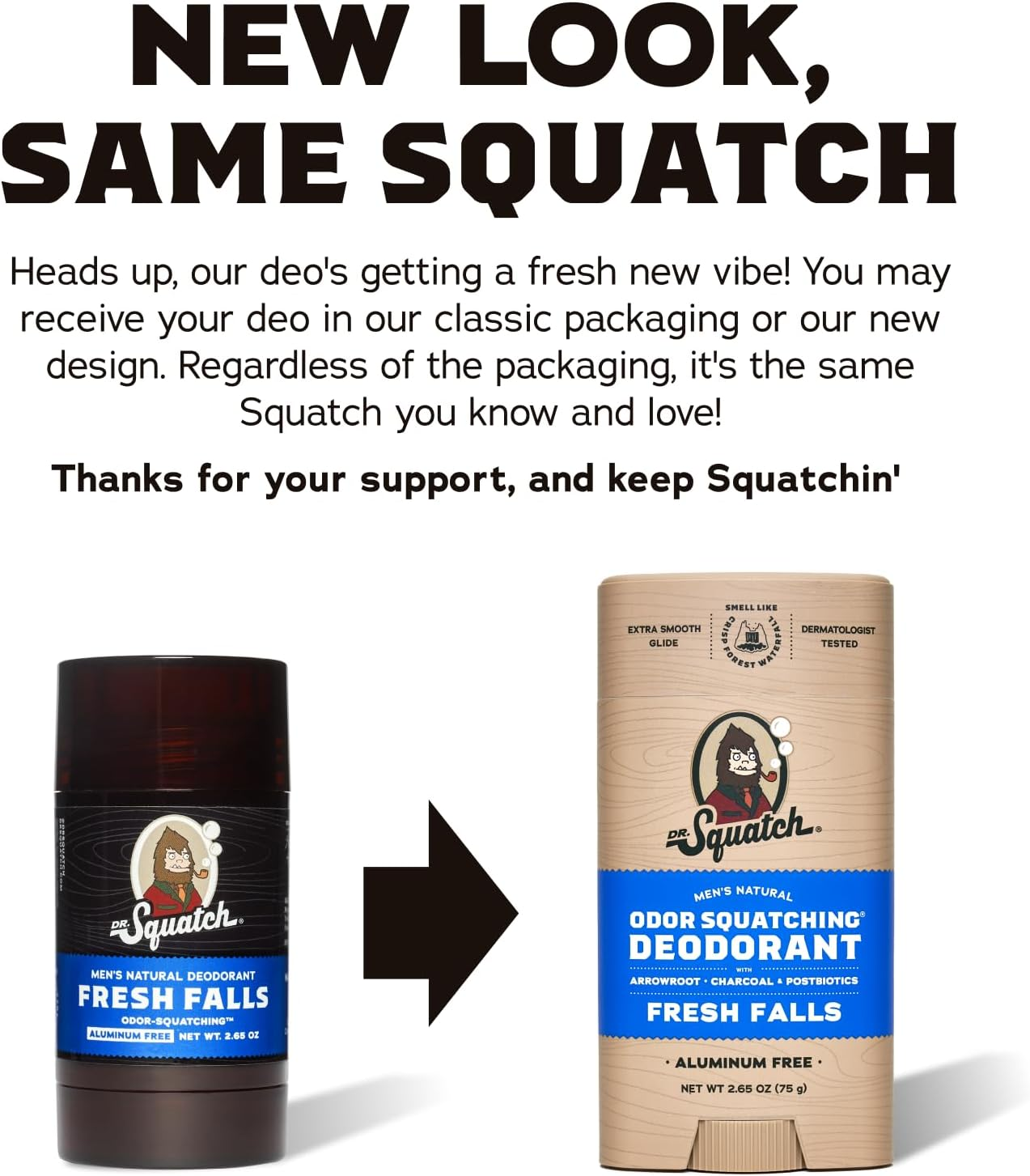 Dr. Squatch Natural Men&rsquo;S Deodorant &ndash; Aluminium Free Natural Deodorant for Men with Charcoal & Postbiotics for 72-Hour Odor Protection &ndash; Alpine Sage & Fresh Falls, 75G Stick (2-Pack) image number 6