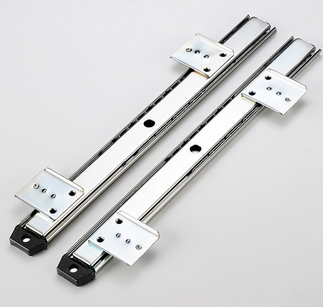 Meichoon Under-Desk Keyboard Tray All-Steel 18.9 * 7.9"/48 * 20Cm Panel Slideway Drawer Silent and Smooth Thick Rails Wear-Resistant Durable Home Office Black image number 4