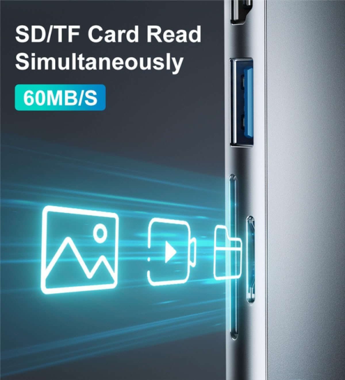 USB C Hub Docking Station, 8 in 1 Type C Hub USB C Dongle with HDMI 4K@60Hz, RJ45 Ethernet,100W Power Delivery, SD/TF Card Reader, 2 USB Ports, USB C to HDMI Hub for Macbook Pro Air and More image number 1