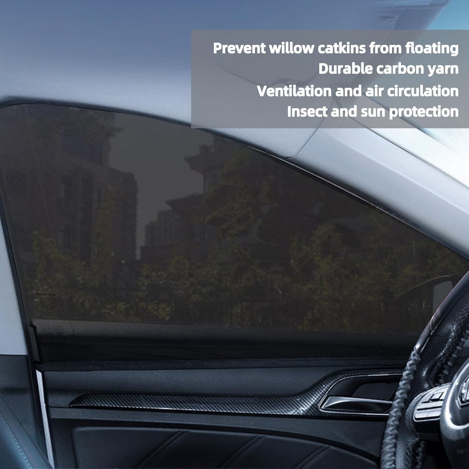 4Pcs Car Window Shade,Full Window Covers,Breathable Mesh Sunshades, General Motors Car Window Sunshades,Prevent Direct Sunlight.Fit Most Car Windows. image number 1