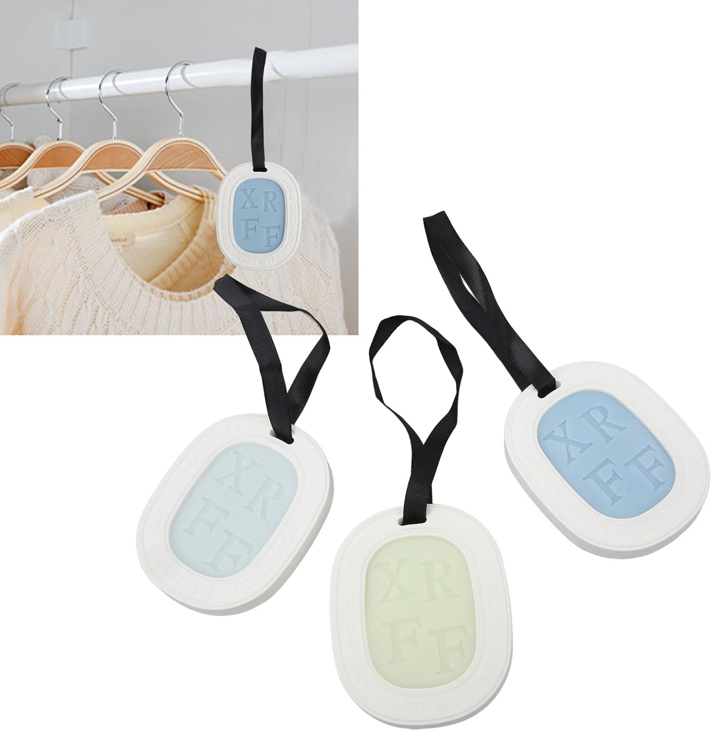 Scented Sachet, 3Pcs Fragrance Sachet Wardrobe Air Freshener, Hanging Aromatherapy Tablet for Clothes, Living Room Drawers Cabinets Bathroom Car Fresh, Lasting Exuding Fragrance image number 1