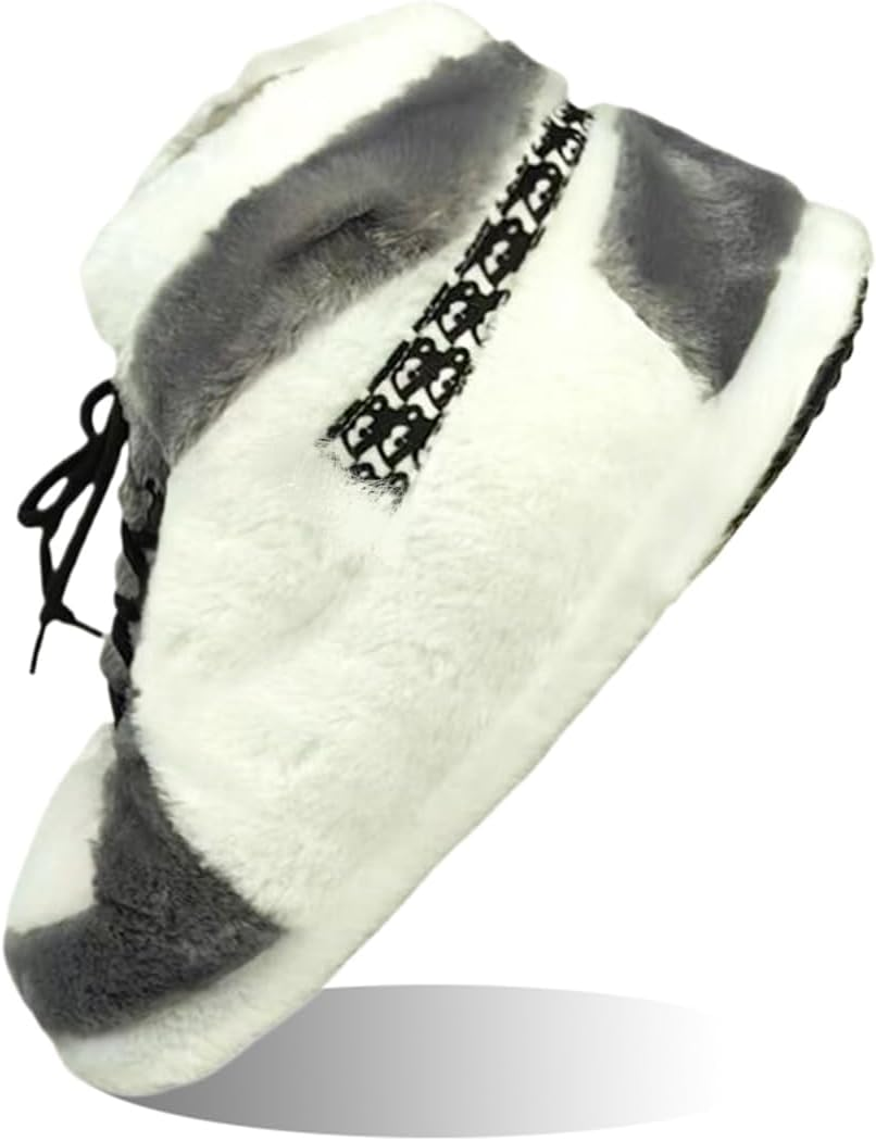 MOLERFO Sneaker Slippers Non Slip Sole Indoor House Plush Slippers Unisex Indoor Floor Cotton Shoes