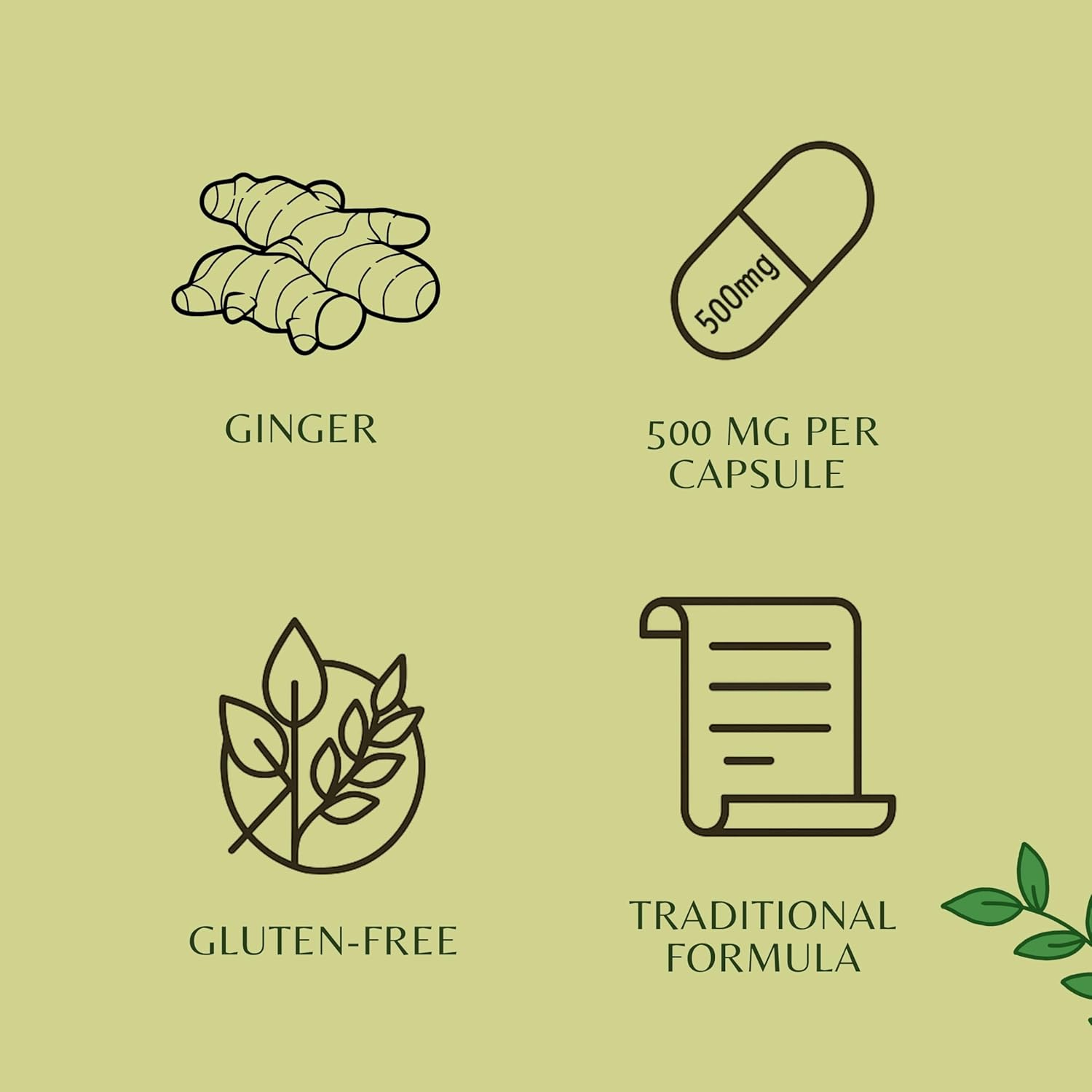 Trikatu Extract 500Mg - 60 Vegetarian Capsules | Ginger with Black Pepper & Long Pepper Extract | | All Natural | 100% Vegan | Gluten-Free | GMP Certified. image number 3