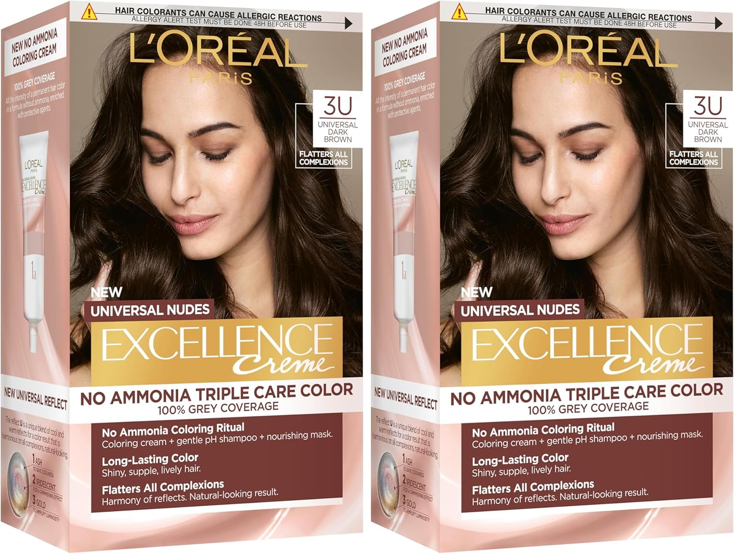 L'Oreal Paris Excellence Creme Nudes 3U Universal Dark Brown image number 4