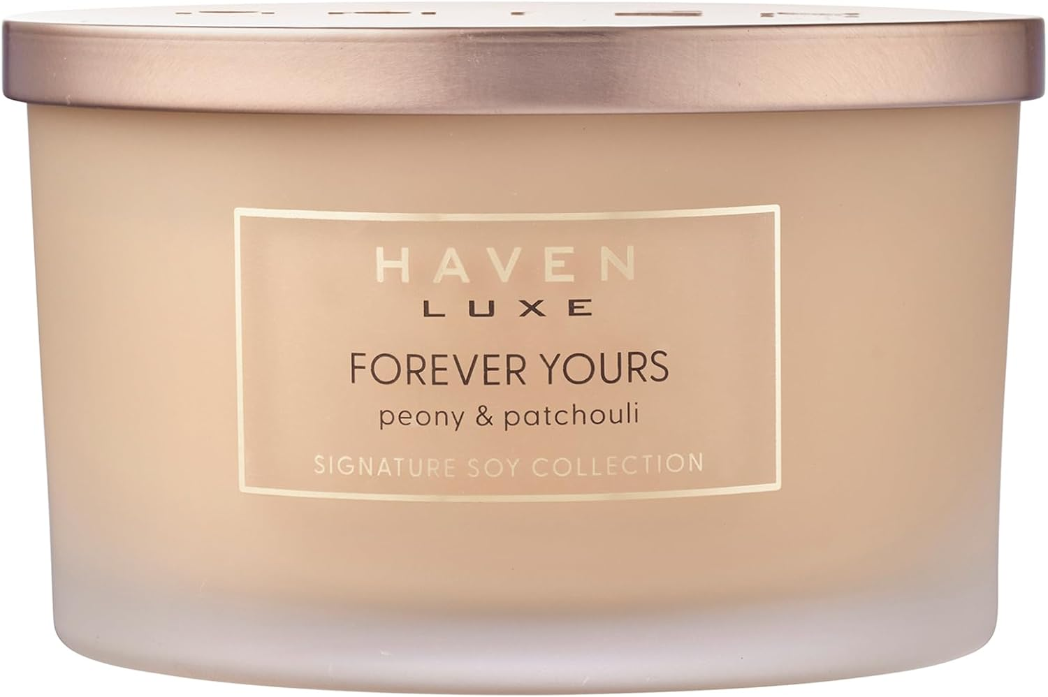 Haven Peony & Patchouli Scented Candle in Glass Jar - Clean-Burning Soy Wax Blend with Natural Cotton Wick - Long-Lasting Aromatherapy Candle for Home Decor & Fragrance image number 3