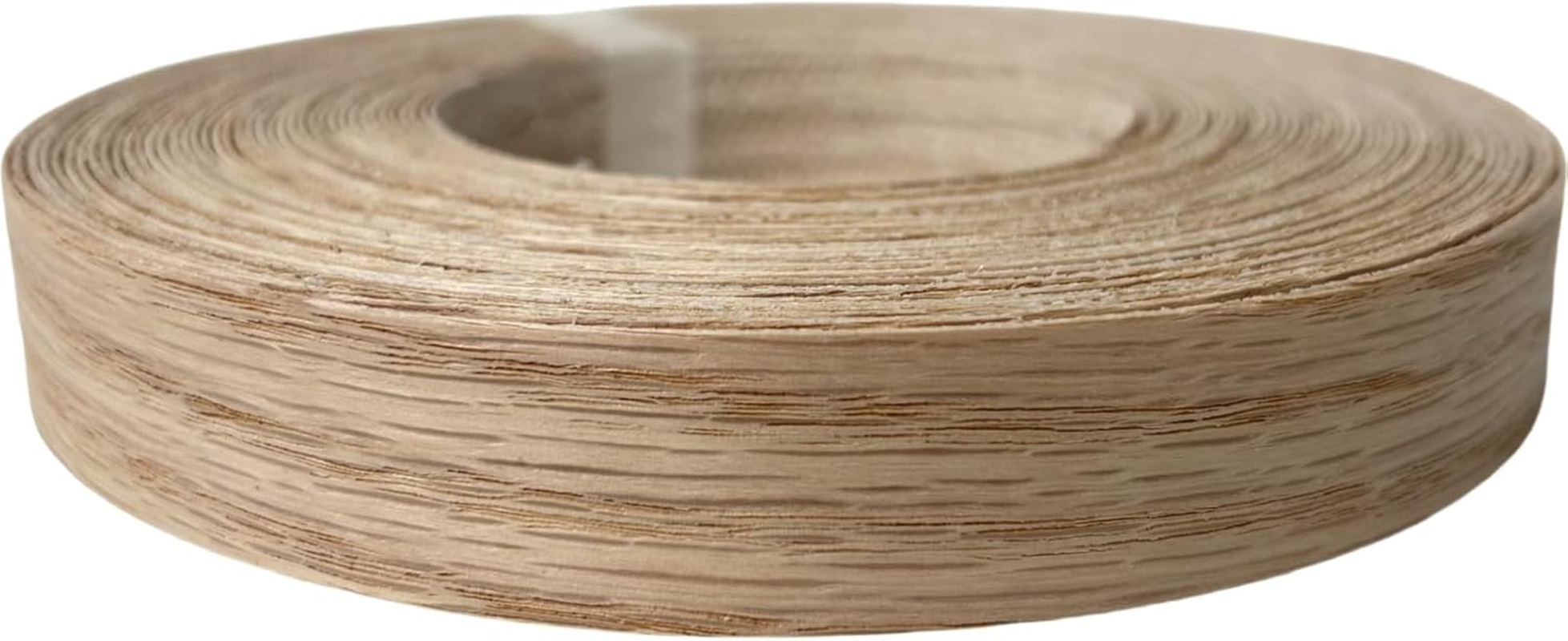 Preglued American Red Oak Wood Veneer Edging, Plywood Edge Banding, Flexible Wood Tape, Iron on Easy Application Veneer Edging with Hot Melt Adhesive Back (2.2Cmx15M)