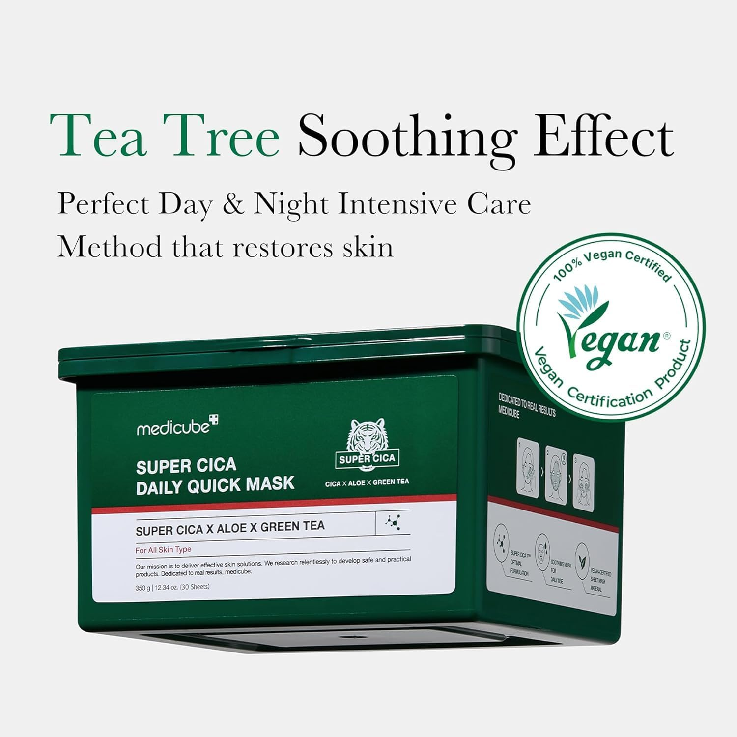 MEDICUBE - Super Cica Daily Quick Mask 30 Mask/Box image number 2