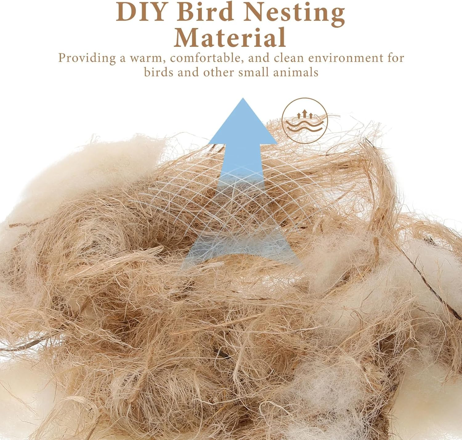 Natural Mixing Bird Nesting Materials for Bird,Bird Nesting Material for Budgie,Parrot,Finche,Canaries,Other Birds 40G/1.4Oz