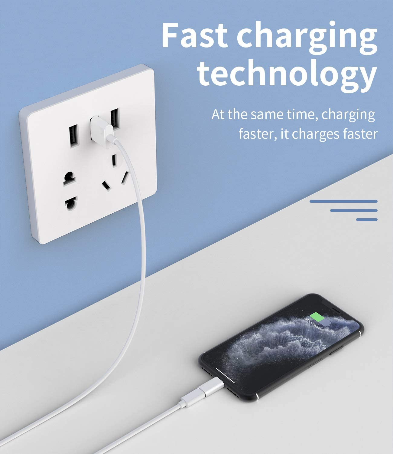 3Pack USB C Female to Lightning Male Adapter for Iphone 12/11/8 X Xr/Xs/Se/7Plus/Pro Max Ipad Air Mini Type Compatible with Charging Support Data Transmission Connect Charger Connector Cable Converter - Usb C Female To Usb Male image number 6