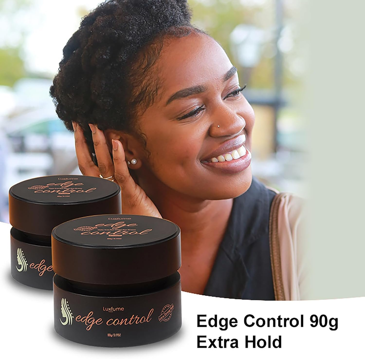 Enmart Hair Wax Set, Edge Control Hair Gel, Broken Hair Finishing Anti-Frizz Hair Fixative Refreshing Hair Oil Solid Wax Cream Non-Greasy Long-Lasting Styling for Men Women, 90G - C01 image number 6