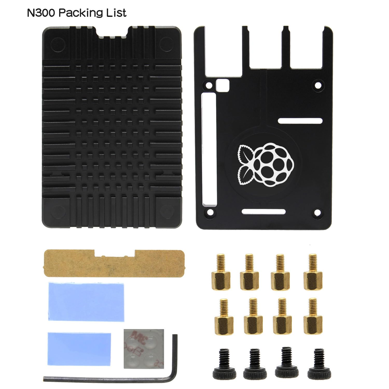 Geekworm Raspberry Pi 4 Case, Raspberry Pi 4 Model B CNC Ultra-Thin Aluminum Alloy Metal Passive Cooling Case, Raspberry Pi 4 Heatsink Case Compatible with Raspberry Pi 4B, Pi 4B, Pi 4 Only (N300) image number 1