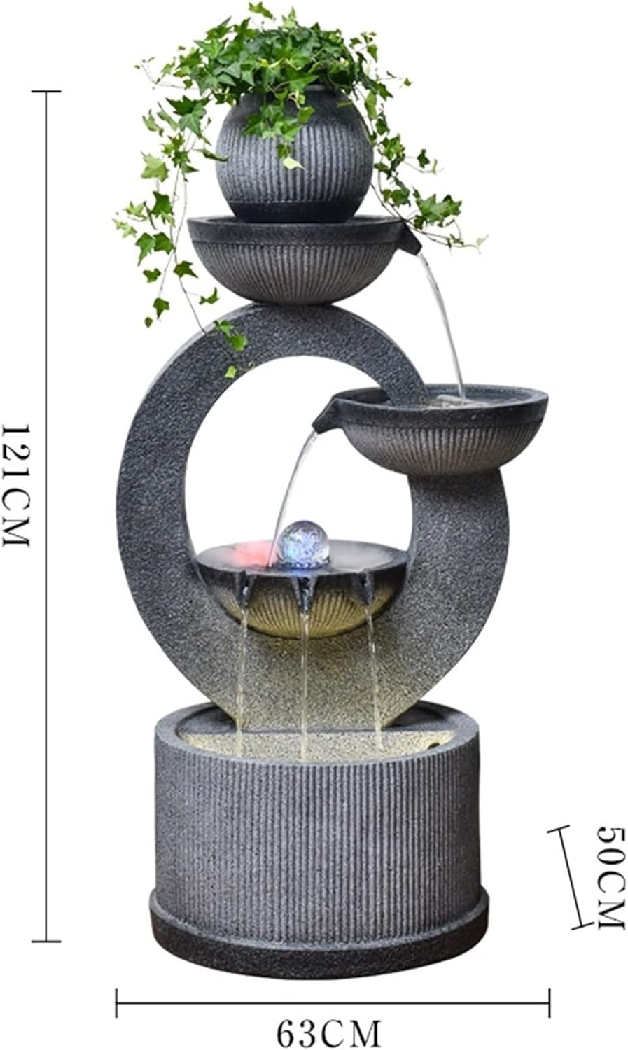 Outdoor Fountain Simple Modern Automatic Water Circulation System Floor Decoration, Living Room Courtyard Fountain Fish Pond Landscape image number 3