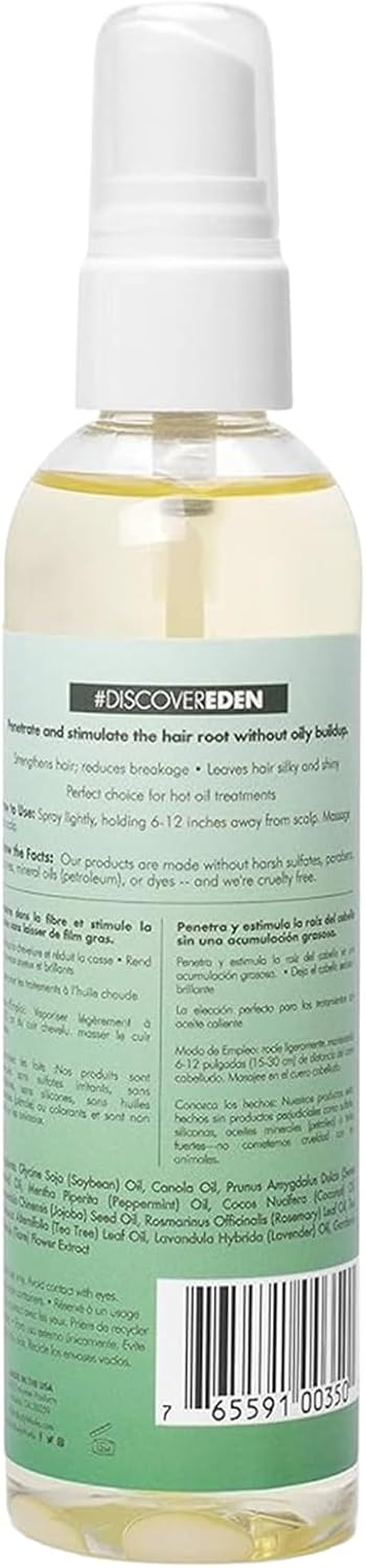 EDEN Bodyworks Peppermint Tea Tree Hair Oil, 4Oz image number 3