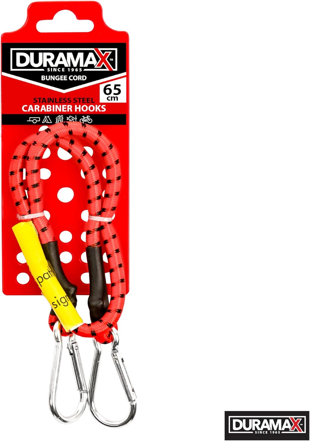 Duramax Heavy Duty Bungee Cord with Carabiner Hook, 60 Cm Size image number 1