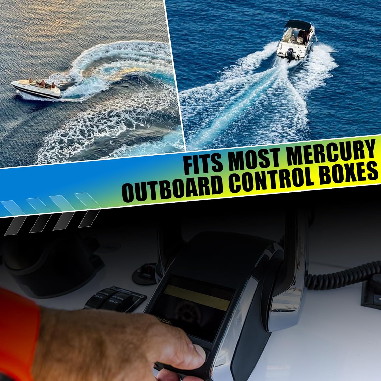 Boat Ignition Switch with Key Fit for Mercury Mariner Outboard Motor Control Box with 2 Keys 6 Wire Connectors 3 Position - Replace Mercury Ignition Switch 87-17009A5 87-17009A2