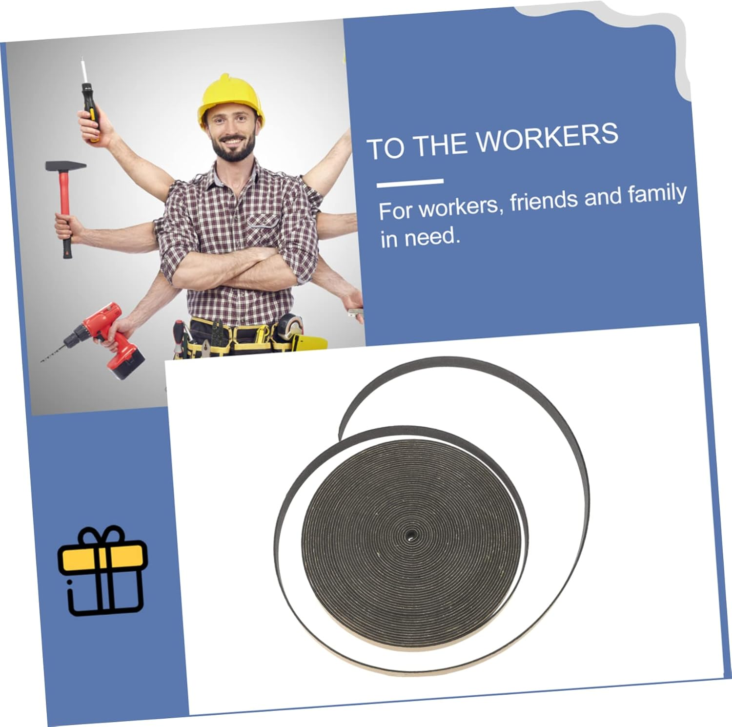 Milisten 1Roll Speaker Sealing Tape Foam Adhesive for Soundproofing Air Leak Prevention Vibration Reduction for Car Home Speakers