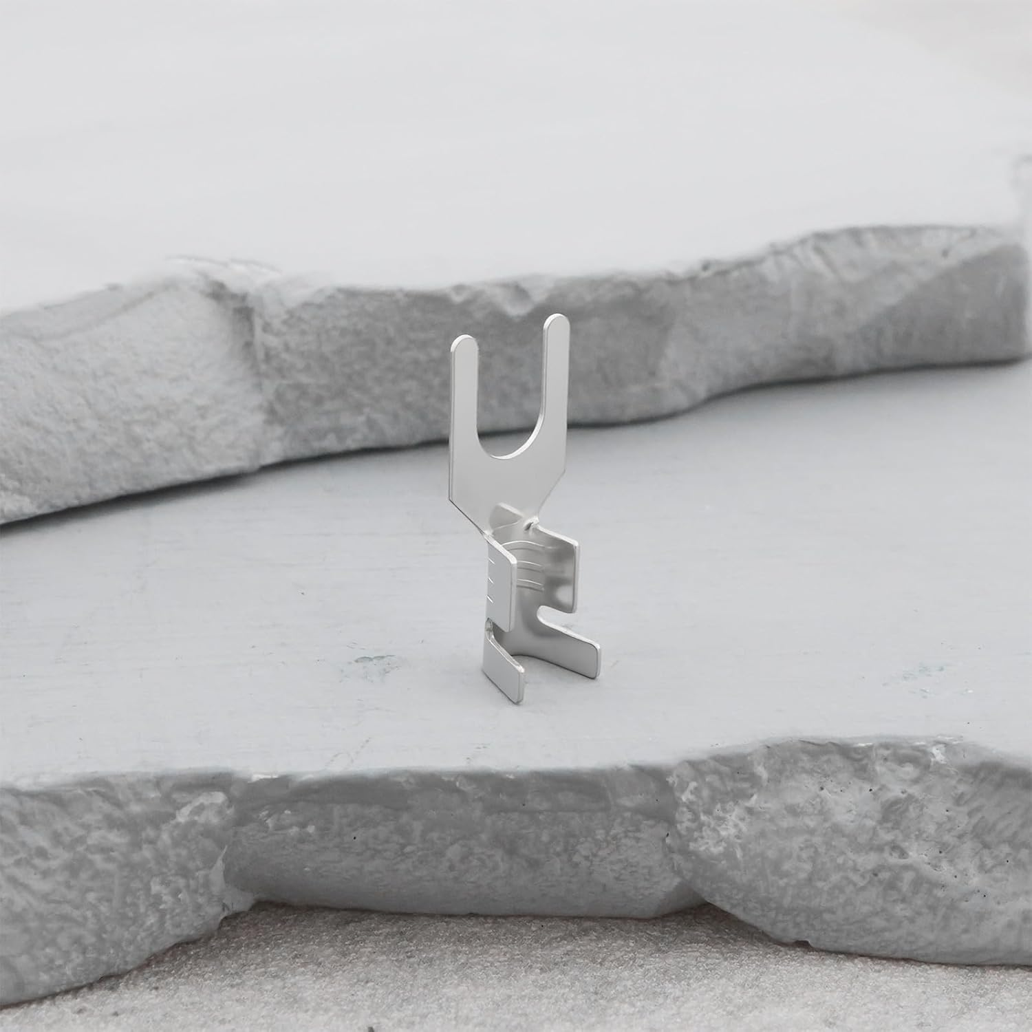 100Pcs Non-Insulated Fork Terminal M4 Tinned Copper Spade Crimp Terminals for Automotive Motorcycle, 0.5-1.5Mm&sup2;