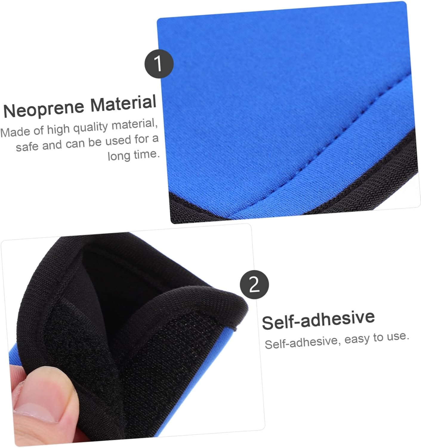 ABOOFAN 2Pcs Neoprene Luggage Handle Wraps Protection Cover for Trolley Case Grip Travel Bag Handle Identifier for Suitcase Travel Gear image number 3