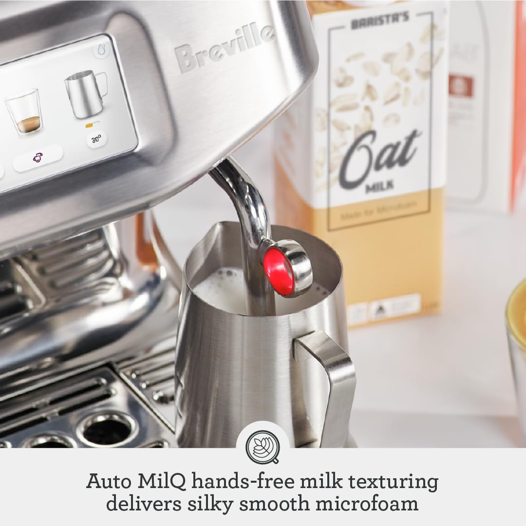 Breville the Barista Touch Impress Coffee Machine, Espresso Machine with Coffee Grinder (BES881BTR) - Black Truffle - Sea Salt image number 2