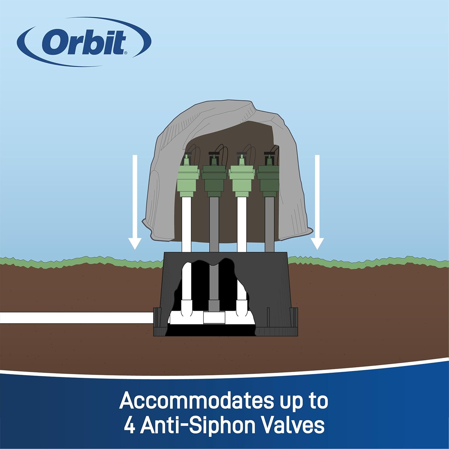 Orbit 53016 Rock Valve Box Watering Equipment Cover, Granite image number 3