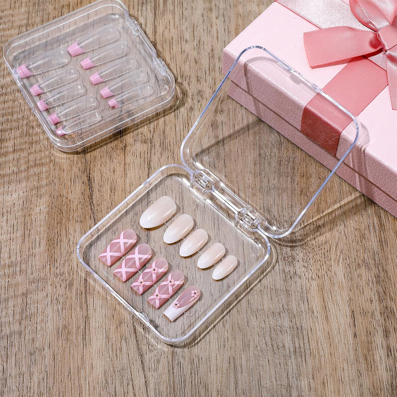 Piriuuo 3 Rolls Double Sided Tape for Press on Nails, Adhesive Strong Sticky Nail Art Tapes for Nail Packaging Waterproof Removable Mounting Tape for Nail Tips Colors Designs Showcase image number 5