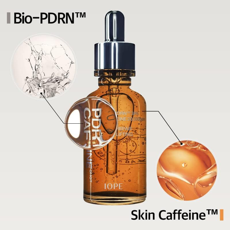IOPE BIO-PDRN Caffeine Shot Face Serum - Plant Based Anti-Aging Serum, Structural Lifting Visibly for Wrinkle Care, Hydrating with Caffeine for Saggy Skin, 1.01 Fl Oz image number 1