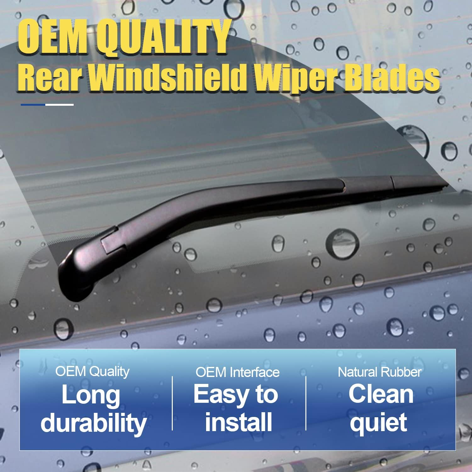 3 Wipers Factory Replacement for Ford Focus 2012 2013 2014 2015 2016 2017 2018 Original Equipment Replacement Windshield Wiper Blades Set 28"+28"+12" (Set of 3)