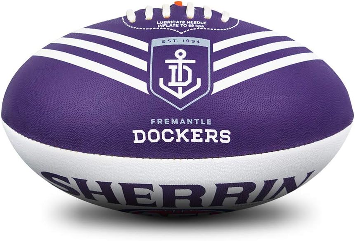 Sherrin Fremantle Dockers AFL Club Football, Size 5