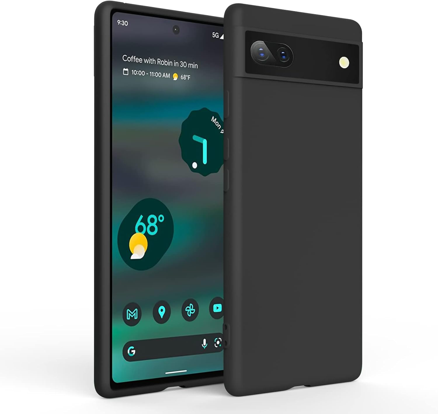 Soft Silicone Case for Google Pixel 6A Case(2022), Flexible Premium Rubber Full Body Protection Dust-Proof Shockproof Scratch Resistant Wireless Charging for Pixel 6A 5G Cover