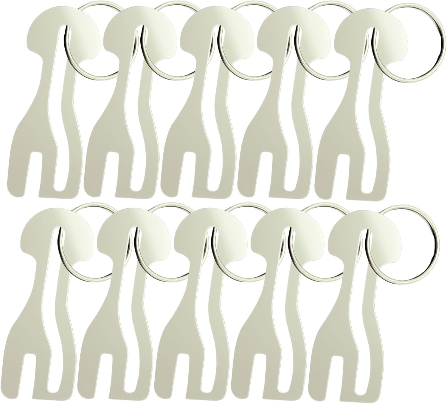 10 Pcs Shopping Trolley Keys, Shopping Cart Key, Trolly Token, Portable Token with Aluminum Key Ringsuitable for Supermarket and Convenience Store Unlocking image number 1