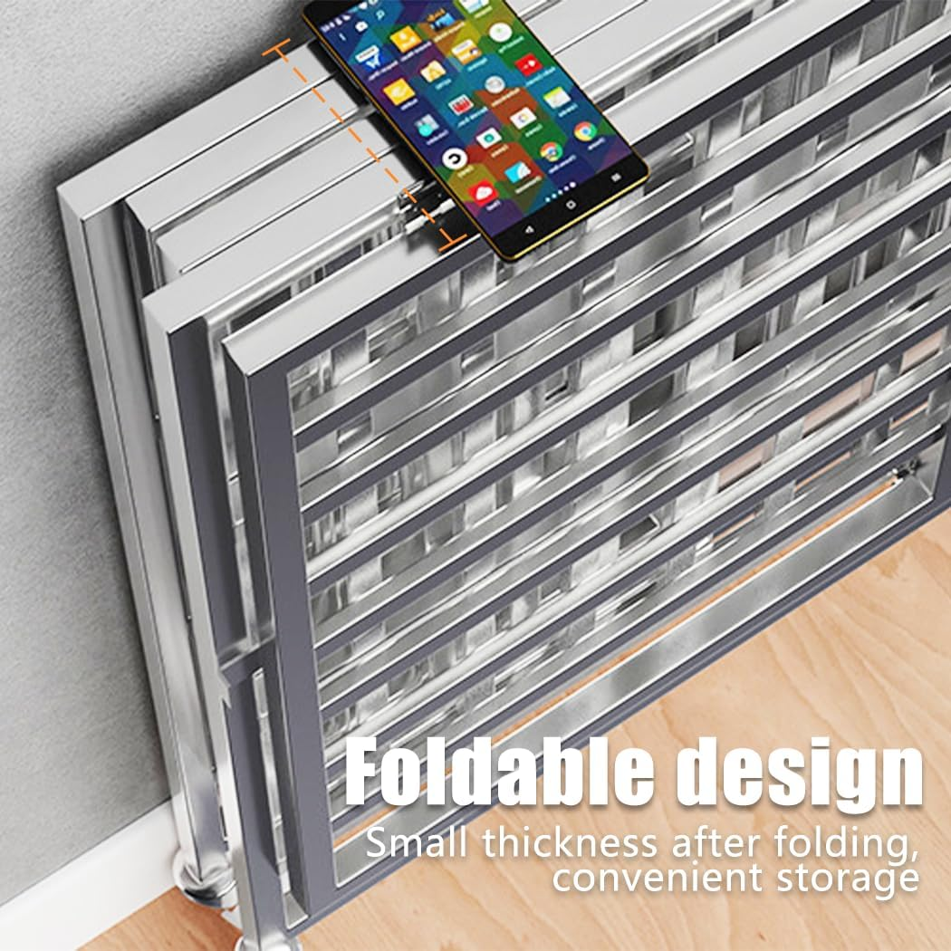 PORIYA 94Cm Foldable Heavy-Duty Metal Dog Cage with 2 Lockable Doors, Chew-Proof Dog Crate, Removable Tray，Indoor & Outdoor Portable Cage for Large Dog image number 1