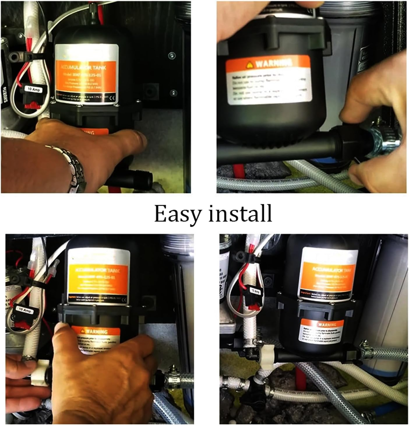 Mtsmart RV Accumulator Tank, 1 L RV Pre-Pressurized Accumulator Tank for RV, Motorhome, Travel Trailer, Caravan,Camper Truck, Boat, Marine,Reduced Pump Cycling Yacht Water Accumulator Tank image number 1