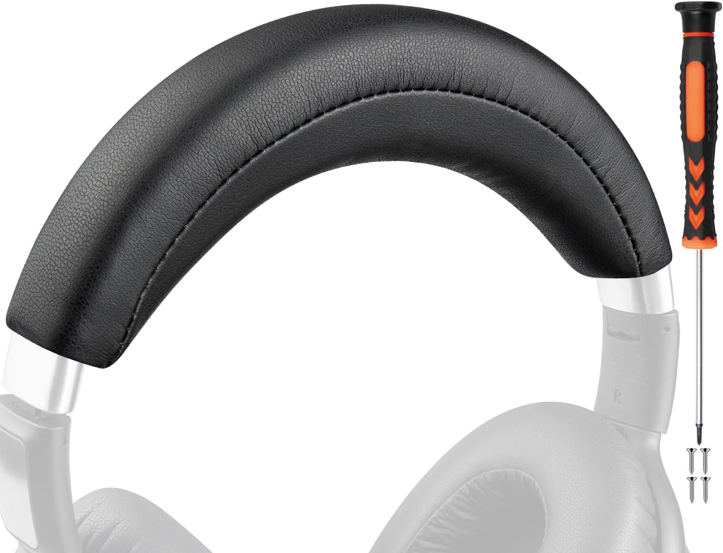 SOULWIT Replacement Headband for Sennheiser PXC550/PXC550II Headphone, Head Strap Pad Kit for EPOS Adapt 660 Headset, Head Band Top Cushion Cover Repair Part - Black image number 5