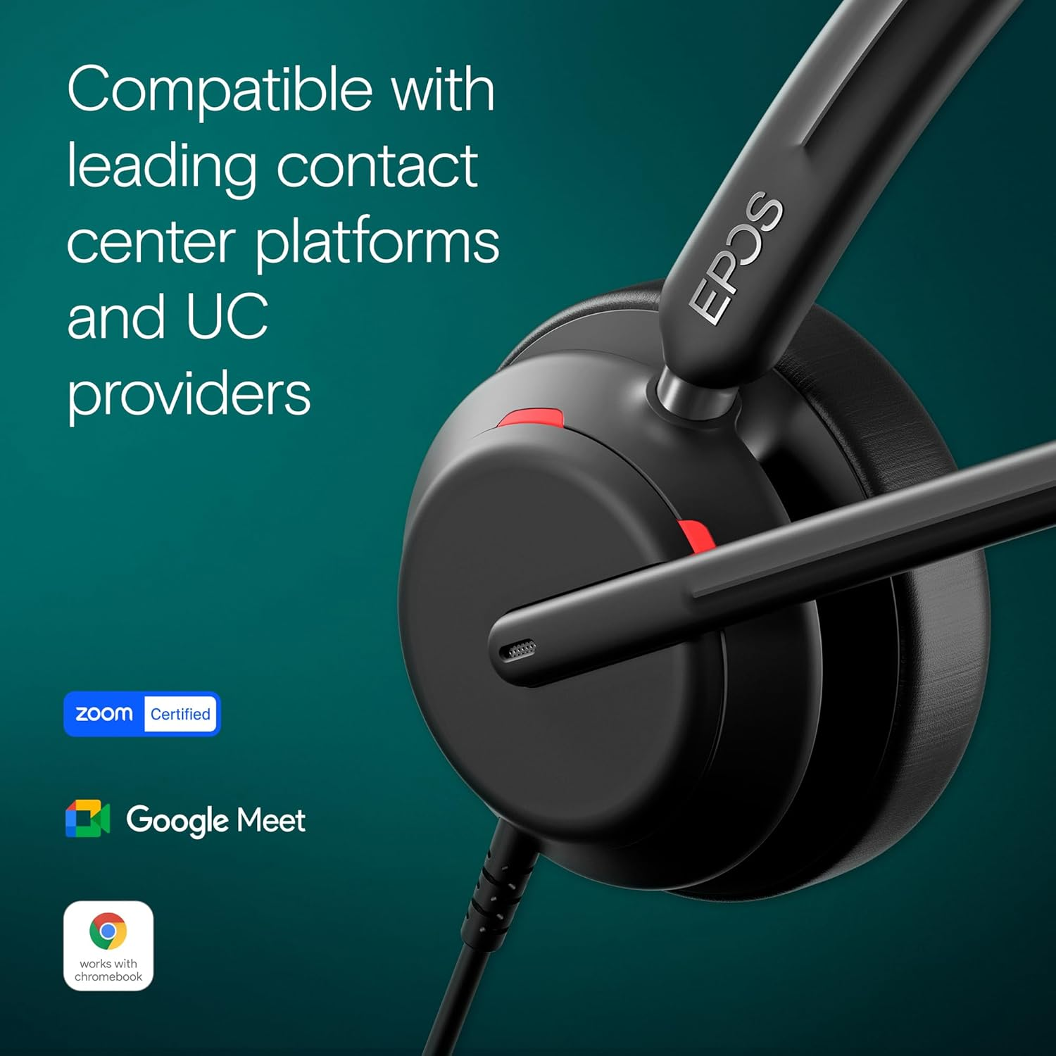 EPOS Impact 730 Professional Wired Office Headset with Noise Cancelling Microphone, USB-C Connectivity and Lightweight Design for All-Day Comfort image number 2