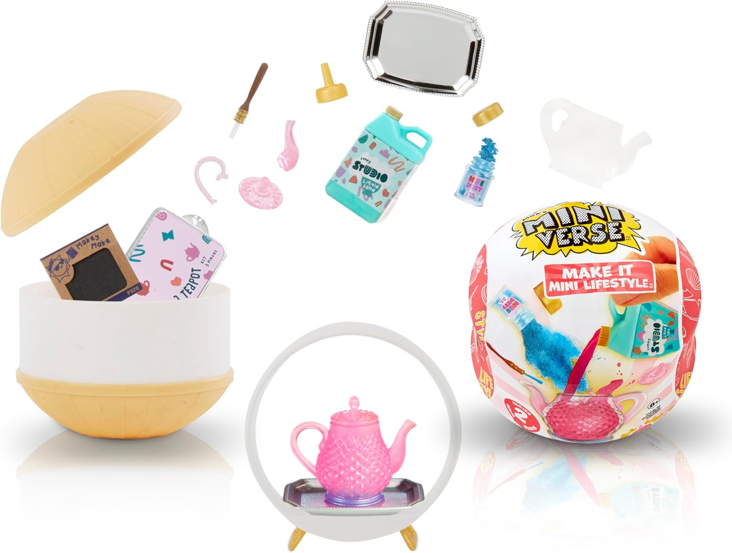 Mga'S Miniverse Make It Mini Lifestyle Series 2 - Mini Collectibles, DIY, Crafts, Resin Play, Replica Items, Moulds, Teapots, Teacups, Candles, Vase - for Collectors, Ages 8+ Years