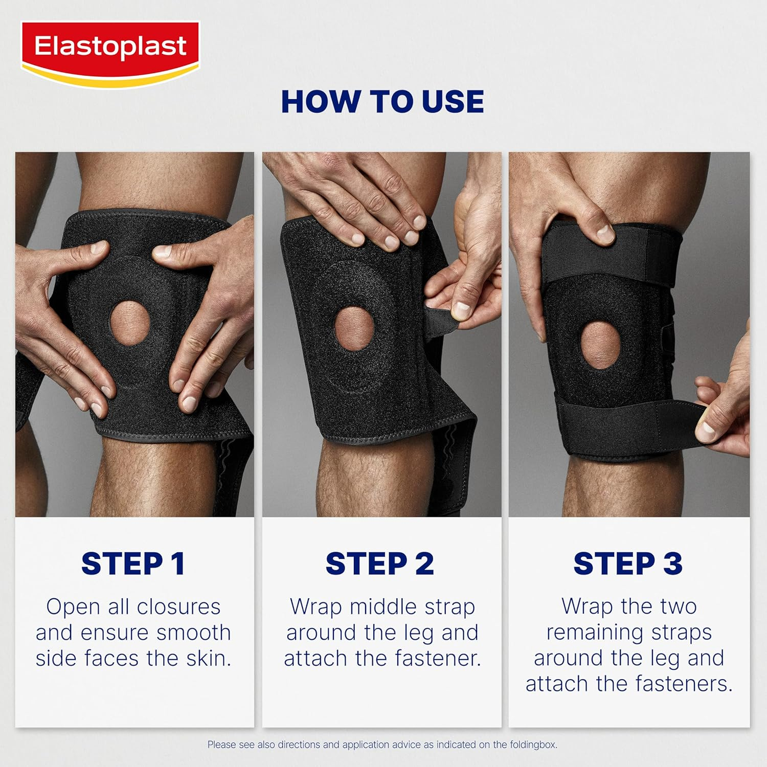 Elastoplast Protective Knee Stabiliser (1 Pack) | Firm Support for Weak or Injured Knees | Adjustable Knee Guard for Knee Pain | Compression Sleeve for Knees | Prevents Re-Injury image number 2