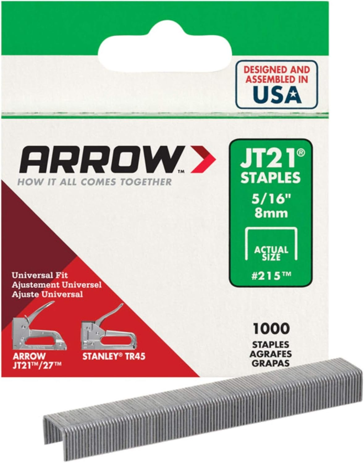 Arrow Fastener 215 5/16" JT21 Staples