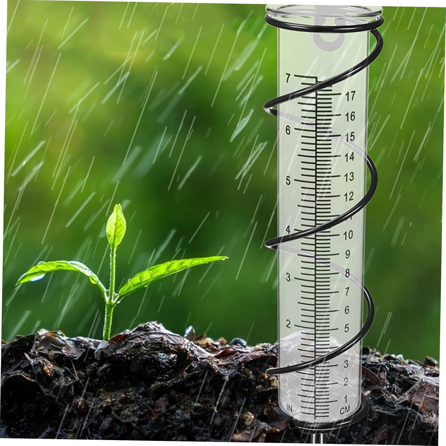 Ibasenice 3Pcs Plastic Rain Gauge with Clear Scale Crack-Resistant Outdoor Water Gauge for Accurate Rainfall Measurement in Garden Deck Lawn and Patio image number 6