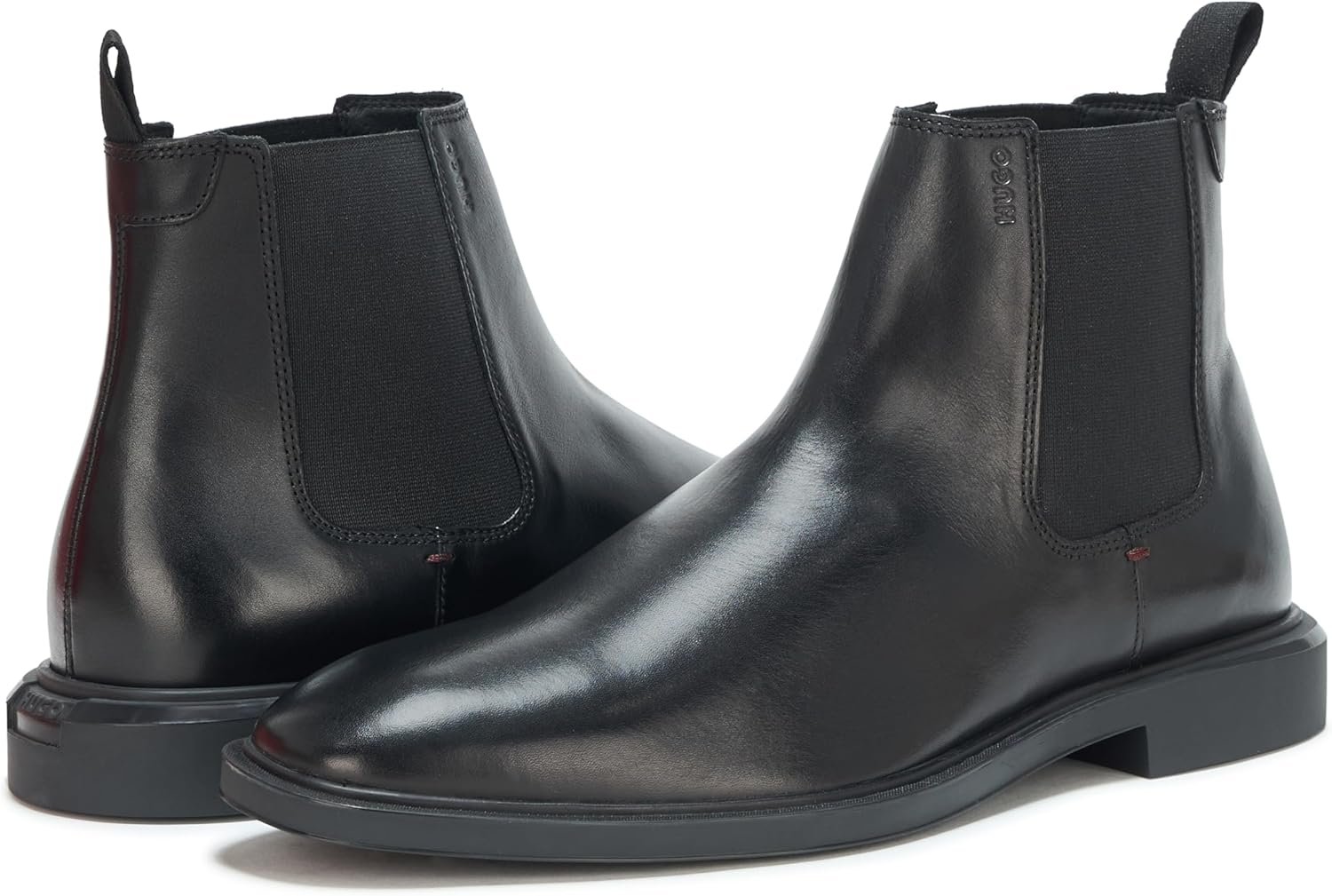 HUGO Men'S Brushed Leather Chelsea Boot Chukka image number 3