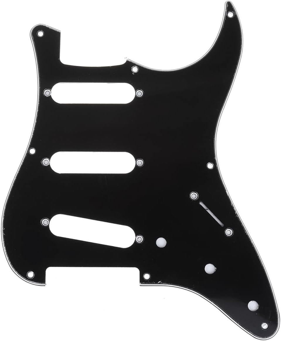 Musiclily Pro 8-Hole Guitar Strat Pickguard for JPN Fender Japan 57 Vintage Style Stratocaster, 1Ply White