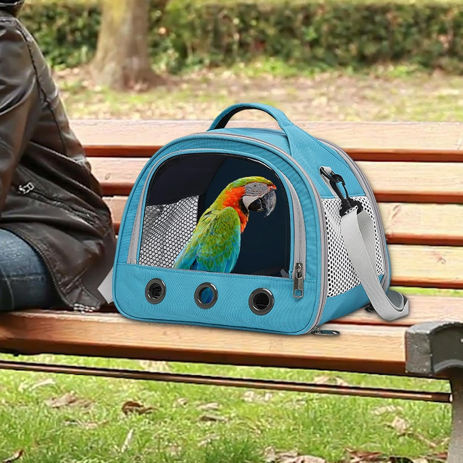 Bird Outing Bag,Lightweight Backpack for Parrot | Foldable & Handheld Breathable Shoulder Bag for Parrot, Hamster, Pigeon & Small Pets image number 5