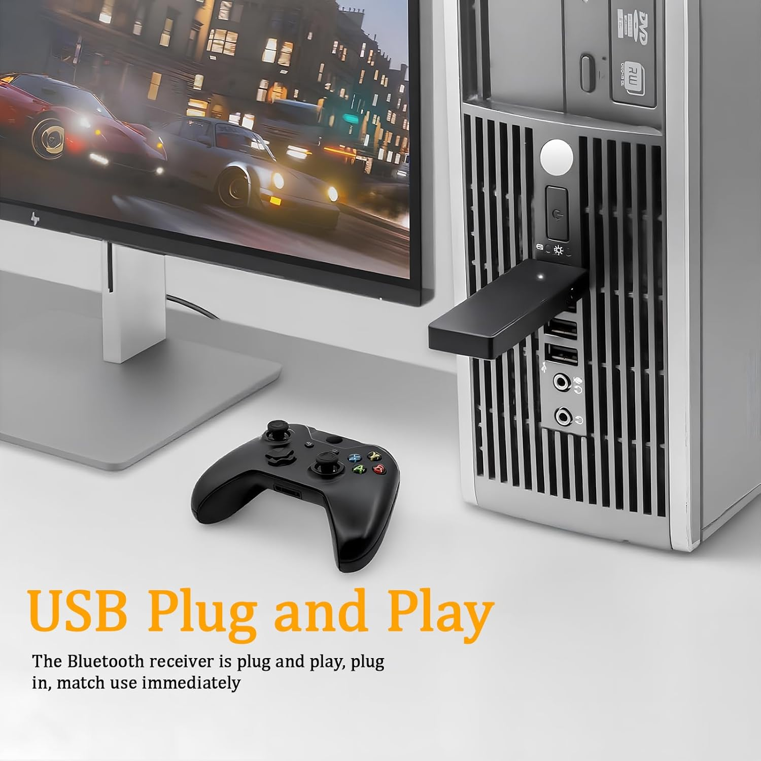 Wireless Adapter for Xbox One and Series X,S, Xbox Controller Wireless Adapter for PC Gaming USB Receiver,Game Receiver Compatible with Windows 7, 8, 8.1, 10,11,Pc,Xbox One S,X,Xbox Elite image number 3