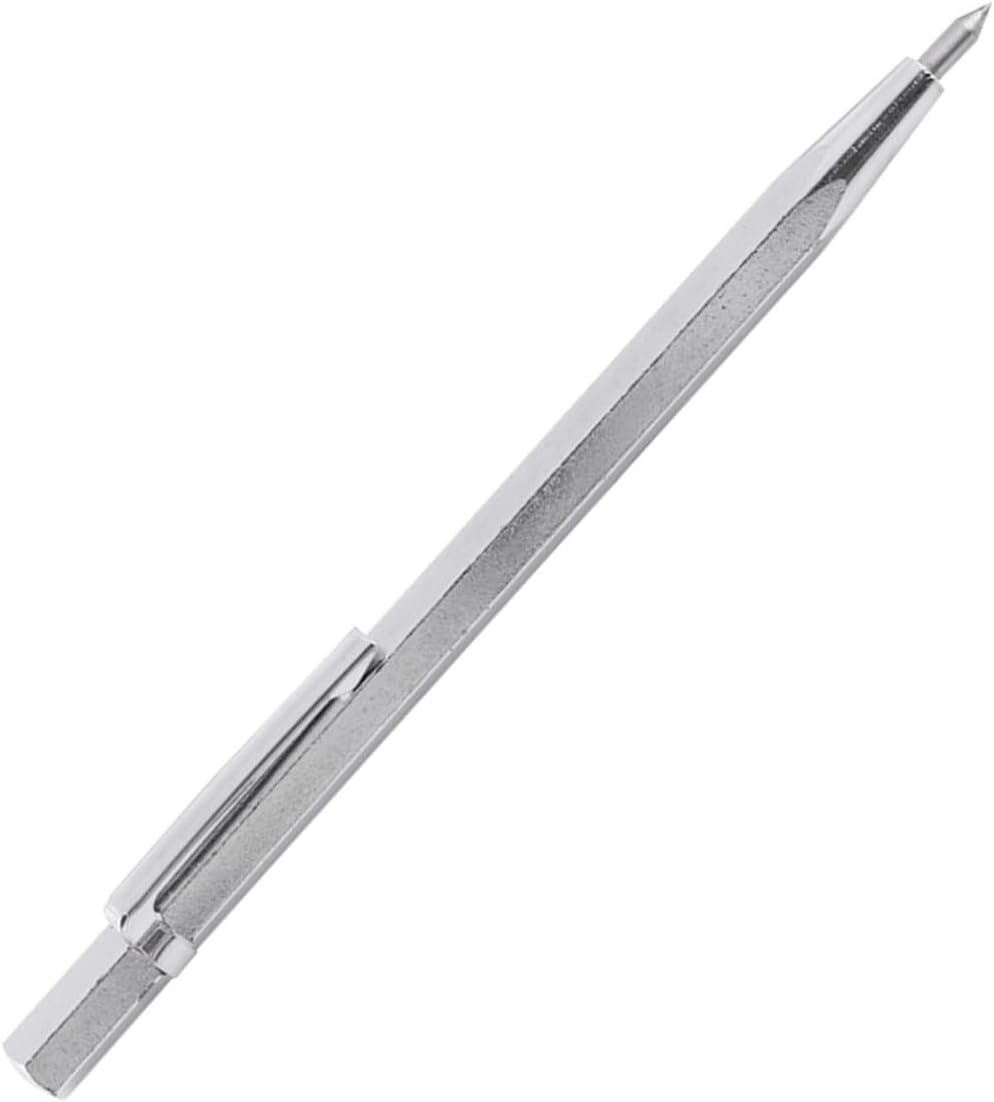 1Pc Pocket Portable Scriber Pen Tool, Glass Ceramic Engraver Scribe Tool, Alloy, Convenient Carry and Accurate Marking (Silver) image number 1