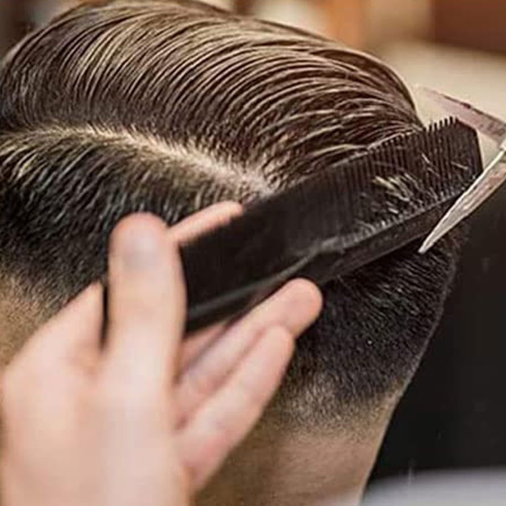 DAZISEN 4 Pieces Hair Combs - Plastic Pocket Combs Fine Dressing Comb Hair Cutting Comb Hairdressing Styling Combs for Women Men